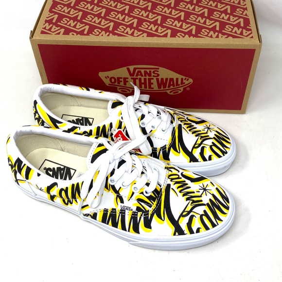 VANS Era Family Shoes Yellow White Canvas Sneakers Low Men Size Custom ALSU01260 - Picture 7 of 11